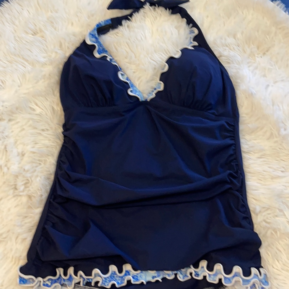Profile By Gottex Tankini Top New Navy Halter